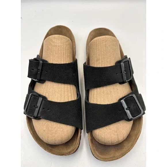 BIRKENSTOCK BETULA BLACK SANDALS DOUBLE STRAP WOMEN Sz 10 - Picture 4 of 9